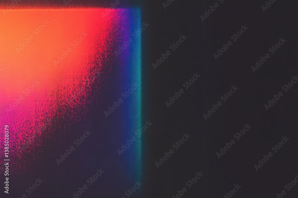 Aufkleber vibrant neon gradient on textured surface creating abstract light spectrum