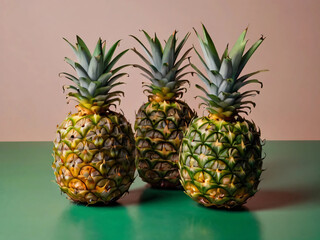 Obraz premium Minimalist photo of pineapple, perfect for commercial use.