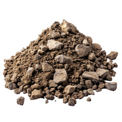 Rocky Soil Texture on transparent background