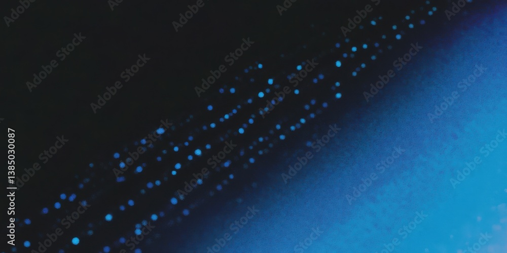 Aufkleber abstract blue light patterns on dark background with bokeh effect