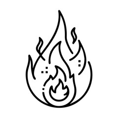 A fiery orange flame with a circuit