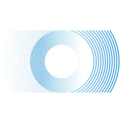 Fototapeta premium Abstract blue circle lines on white background. Geometric stripe line art design. Modern gradient lines pattern. Futuristic technology concept. Suit for website, banner, presentation, brochure, cover