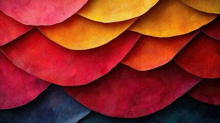 Obraz premium Vibrant Layers of Colored Paper in Warm Tones Creating a Textured Background