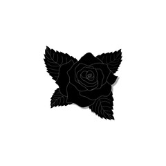 rose vector silhouette
