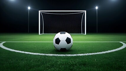 Soccer ball with an intricate panel design in neutral tones.