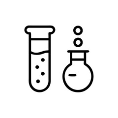 Medical laboratory blood, urine, sperm and stool test editable stroke outline icons set isolated on white background flat vector illustration.