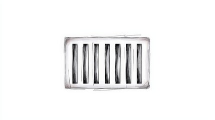 Abstract Illustration of Horizontal Stripes in a Minimalist Style with White Background