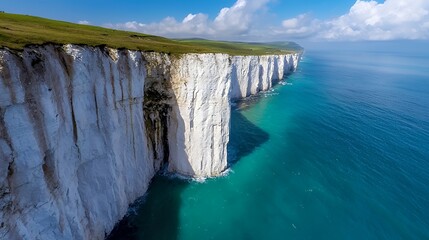 White cliffs of england coastline
