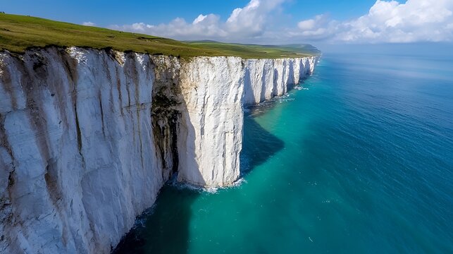White cliffs of england coastline