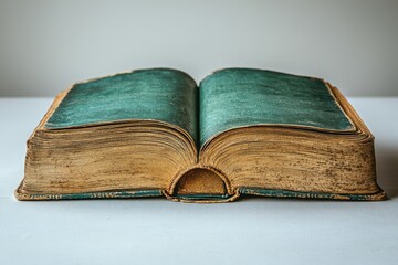Antique Book: A Timeless Tale in Teal and Gold