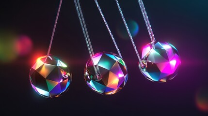Colorful Geometric Balls on String