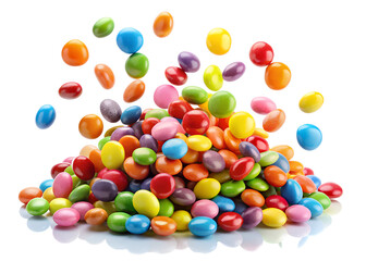 colorful candy floating clipart image on transparent background
