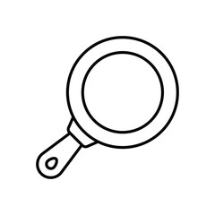 Magnifying Glass icon isolated on a white background. Vector illustration.