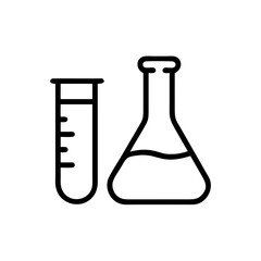 Simple Set of Chemical Related Vector Line Icons. Contains such Icons as Atom, Flask, Experiment, Research, Laboratory and more. Editable Stroke.