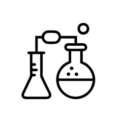 Simple Set of Chemical Related Vector Line Icons. Contains such Icons as Atom, Flask, Experiment, Research, Laboratory and more. Editable Stroke.