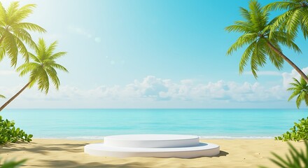 Obraz premium Tropical Oasis Display AI Generated