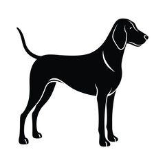 Redbone Coonhound vector silhouette