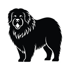 Tibetan Mastiff vector silhouette