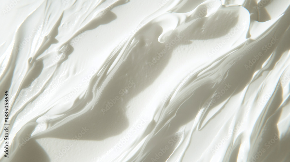 Poster a close up view of white textured material with light and shadow creating abstract patterns and shap