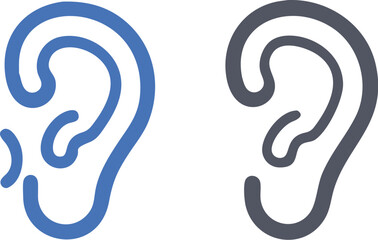 Obraz premium ear--hearing-icon--line-and-glyph-version--outline