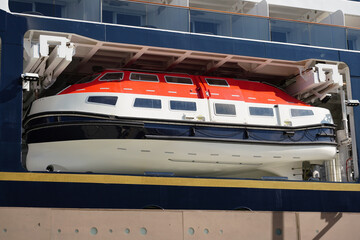 Naklejka premium Lifeboat of a Cruise ship