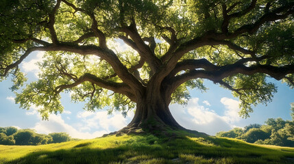 Fototapeta premium ancient charter oak tree