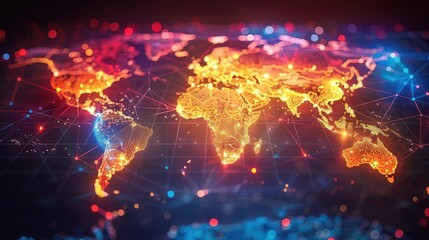 Global Network Map with Energetic Connections