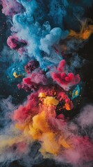 colorful smoke and ink 