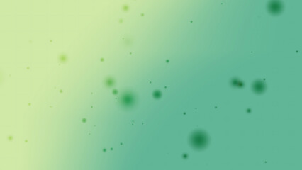 Green dots on a green and yellow gradient background