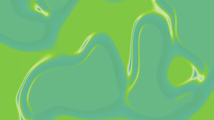 Abstract Green and Teal Fluid Art Background with Glowing Edges  