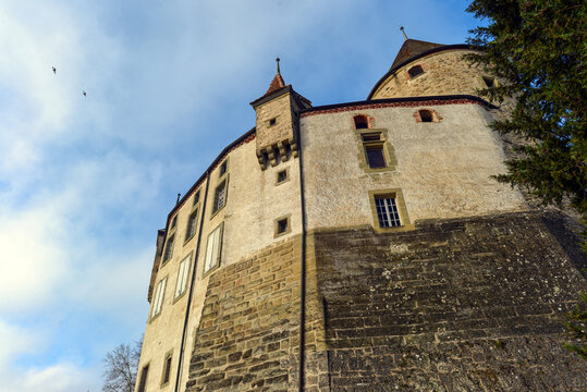 Schloss Oron im Bezirk Lavaux-Oron des Kantons Waadt (Schweiz)