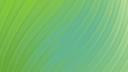 Green and Blue Abstract 3D Curved Lines Background with Smooth Gradient Effect