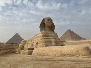 sphinx and pyramid