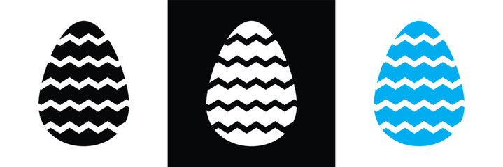 Easter eggs icon. Vector  for websites, mobile interfaces, presentations,  banner, visual branding etc. Vector illustration. isolated on white and black background. EPS 10