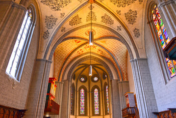 Fototapeta premium Innenansicht der Eglise St-François in Lausanne (Schweiz)