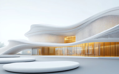 Obraz premium Minimalist modern architecture and spatial structure 