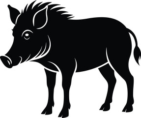 warthog silhouette vector art