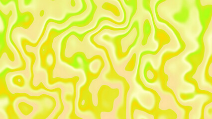 Smooth abstract background with organic wavy shapes in yellow and green tones