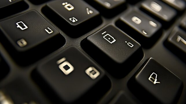 Close-up computer keyboard; camera key highlighted