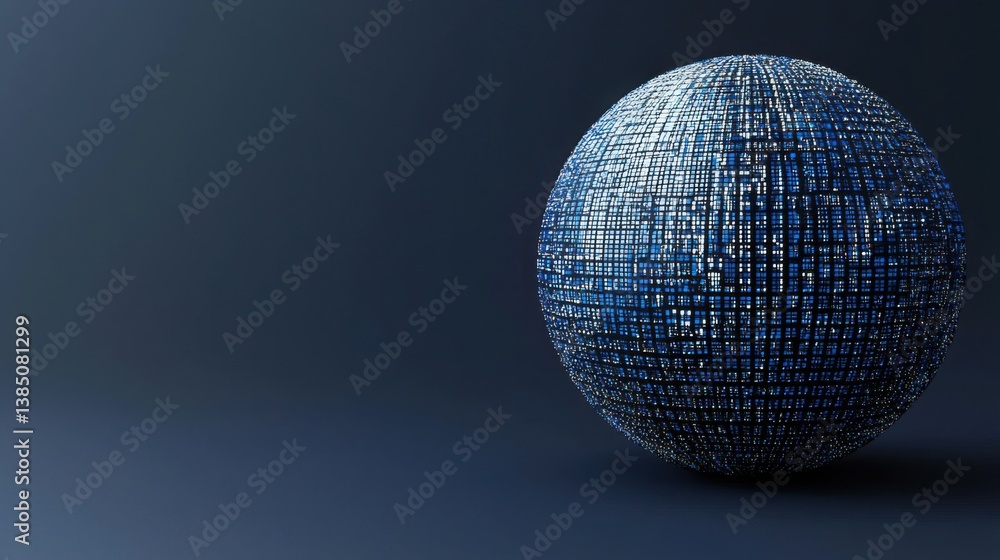 Poster blue egg adorned with a clean tech pattern in a 3d design symbolizing innovation and sustainability 