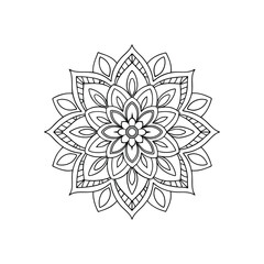 Mandala abstract flower vector illustration