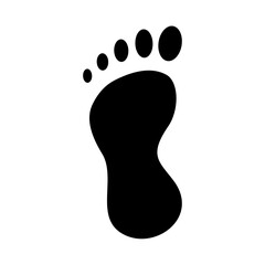 human foot print silhouette