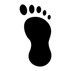 human foot print silhouette