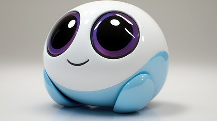 Naklejka premium A cute toy with big eyes displaying a fun and whimsical character perfect for brightening up any playful space