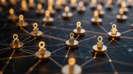 Connected people network graphic illustration