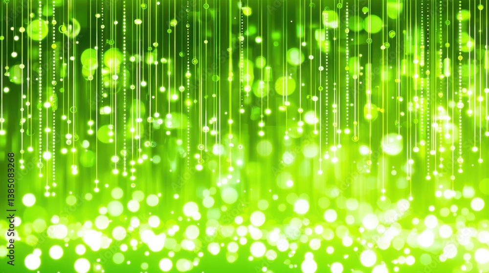 Aufkleber vibrant green background with subtle glowing lights creating an inviting atmosphere for nature and t