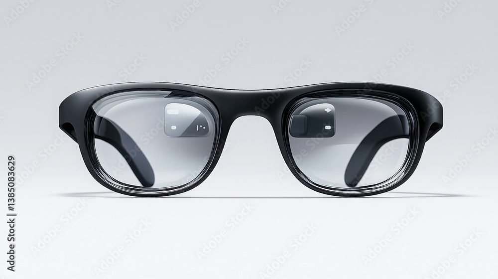 Poster close-up of a pair of stylish glasses designed for augmented reality enhancing user interaction with