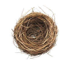 Obraz premium Intricate Bird's Nest on transparent background