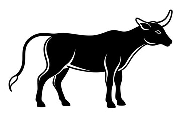 Tailed Gnu silhouette vector illustration