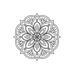Mandala abstract flower vector illustration